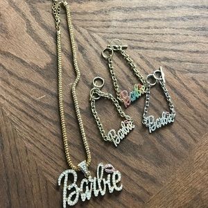 Barbie necklace and bracelets
